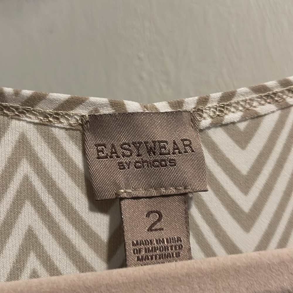 Chevron Patterned Sleeveless Dress - Red and Gray by chico’s - Picture 5 of 5